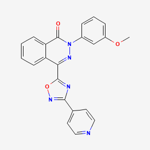 molecular formula C22H15N5O3 B2705492 2-(3-甲氧基苯基)-4-(3-吡啶-4-基-1,2,4-噁二唑-5-基)邻苯二酮-1(2H)-酮 CAS No. 1207046-23-8