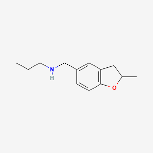 molecular formula C13H19NO B2705494 N-[(2-methyl-2,3-dihydro-1-benzofuran-5-yl)methyl]propan-1-amine CAS No. 883291-33-6