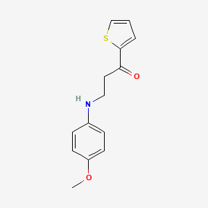 molecular formula C14H15NO2S B2705495 3-(4-Methoxyanilino)-1-(2-thienyl)-1-propanone CAS No. 93523-16-1