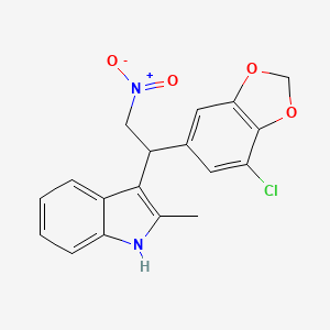 molecular formula C18H15ClN2O4 B2705511 3-[1-(7-chloro-1,3-benzodioxol-5-yl)-2-nitroethyl]-2-methyl-1H-indole CAS No. 301313-28-0