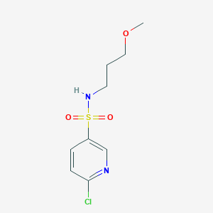 molecular formula C9H13ClN2O3S B2705521 6-chloro-N-(3-methoxypropyl)pyridine-3-sulfonamide CAS No. 622802-53-3