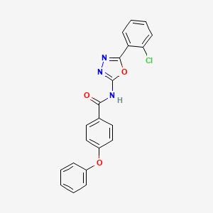 molecular formula C21H14ClN3O3 B2705522 N-[5-(2-chlorophenyl)-1,3,4-oxadiazol-2-yl]-4-phenoxybenzamide CAS No. 865249-62-3