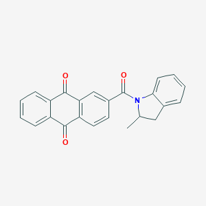 molecular formula C24H17NO3 B270554 2-[(2-methyl-2,3-dihydro-1H-indol-1-yl)carbonyl]anthra-9,10-quinone 