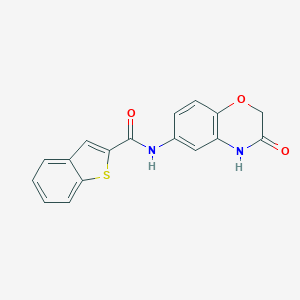 molecular formula C17H12N2O3S B270556 N-(3-oxo-3,4-dihydro-2H-1,4-benzoxazin-6-yl)-1-benzothiophene-2-carboxamide 