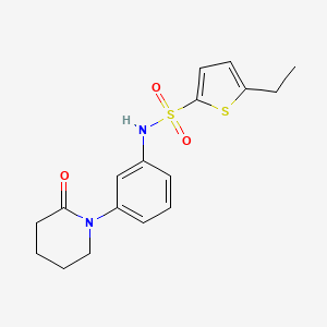 molecular formula C17H20N2O3S2 B2705566 5-乙酰基-N-[3-(2-氧代哌啶-1-基)苯基]噻吩-2-磺酰胺 CAS No. 941945-22-8