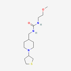 molecular formula C14H27N3O2S B2705573 1-(2-Methoxyethyl)-3-((1-(tetrahydrothiophen-3-yl)piperidin-4-yl)methyl)urea CAS No. 2034584-11-5