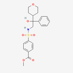 methyl 4-(N-(2-hydroxy-2-phenyl-2-(tetrahydro-2H-pyran-4-yl)ethyl)sulfamoyl)benzoate