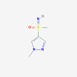 molecular formula C5H9N3OS B2705585 亚甲基-(1-甲基吡唑-4-基)-氧代-λ6-硫杂环庚烷 CAS No. 2267318-09-0