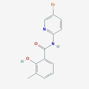 molecular formula C13H11BrN2O2 B270560 N-(5-bromopyridin-2-yl)-2-hydroxy-3-methylbenzamide 
