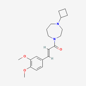 molecular formula C20H28N2O3 B2705618 (E)-1-(4-cyclobutyl-1,4-diazepan-1-yl)-3-(3,4-dimethoxyphenyl)prop-2-en-1-one CAS No. 2321335-99-1