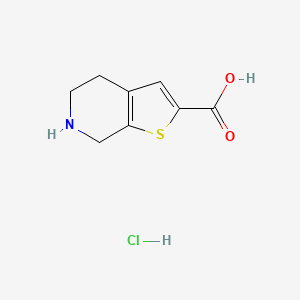 molecular formula C8H10ClNO2S B2705623 4H,5H,6H,7H-thieno[2,3-c]pyridine-2-carboxylic acid hydrochloride CAS No. 2173999-54-5