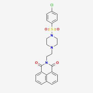 molecular formula C24H22ClN3O4S B2705627 2-(2-(4-((4-氯苯基)磺酰)哌嗪-1-基)乙基)-1H-苯并[de]异喹啉-1,3(2H)-二酮 CAS No. 325694-89-1