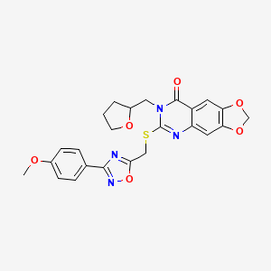 molecular formula C24H22N4O6S B2705629 6-chloro-4-(4-methoxy-2-methylphenyl)-4H-1,4-benzothiazine-2-carbonitrile 1,1-dioxide CAS No. 1112027-08-3