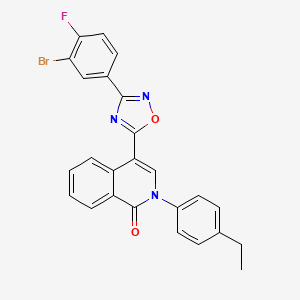4-(3-(3-bromo-4-fluorophenyl)-1,2,4-oxadiazol-5-yl)-2-(4-ethylphenyl)isoquinolin-1(2H)-one