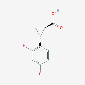 molecular formula C10H8F2O2 B2705636 (1R,2R)-2-(2,4-二氟苯基)环丙烷羧酸 CAS No. 1391625-51-6