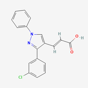 3-[3-(3-chlorophenyl)-1-phenyl-1H-pyrazol-4-yl]prop-2-enoic acid
