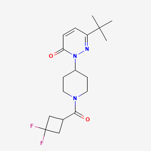 6-Tert-butyl-2-[1-(3,3-difluorocyclobutanecarbonyl)piperidin-4-yl]pyridazin-3-one