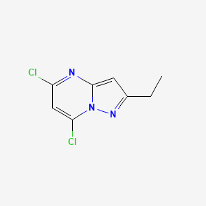 molecular formula C8H7Cl2N3 B2705659 5,7-Dichloro-2-ethylpyrazolo[1,5-a]pyrimidine CAS No. 1296225-10-9