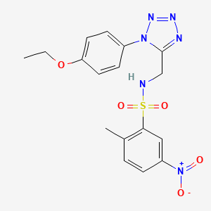 N-((1-(4-ethoxyphenyl)-1H-tetrazol-5-yl)methyl)-2-methyl-5-nitrobenzenesulfonamide
