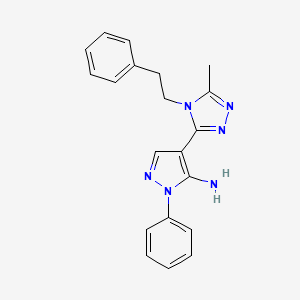4-(5-methyl-4-phenethyl-4H-1,2,4-triazol-3-yl)-1-phenyl-1H-pyrazol-5-amine