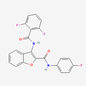 3-[(2,6-difluorobenzoyl)amino]-N-(4-fluorophenyl)-1-benzofuran-2-carboxamide