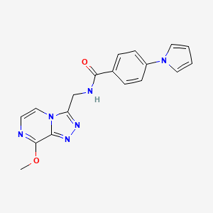 N-((8-methoxy-[1,2,4]triazolo[4,3-a]pyrazin-3-yl)methyl)-4-(1H-pyrrol-1-yl)benzamide
