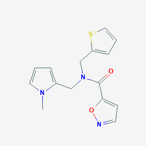 N-((1-methyl-1H-pyrrol-2-yl)methyl)-N-(thiophen-2-ylmethyl)isoxazole-5-carboxamide
