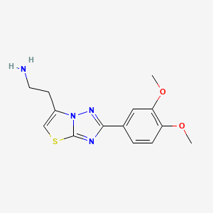 2-(2-(3,4-Dimethoxyphenyl)thiazolo[3,2-b][1,2,4]triazol-6-yl)ethanamine