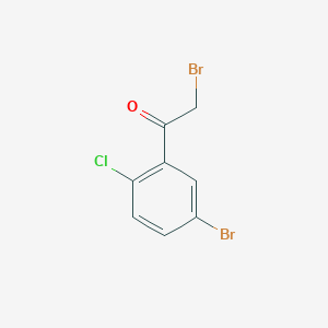 molecular formula C8H5Br2ClO B2705679 5-Bromo-2-chlorophenacyl bromide CAS No. 1261775-99-8