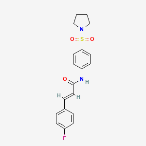 (2E)-3-(4-fluorophenyl)-N-[4-(pyrrolidin-1-ylsulfonyl)phenyl]prop-2-enamide