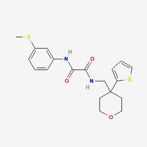 N1-(3-(methylthio)phenyl)-N2-((4-(thiophen-2-yl)tetrahydro-2H-pyran-4-yl)methyl)oxalamide