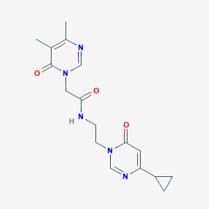 N-(2-(4-cyclopropyl-6-oxopyrimidin-1(6H)-yl)ethyl)-2-(4,5-dimethyl-6-oxopyrimidin-1(6H)-yl)acetamide