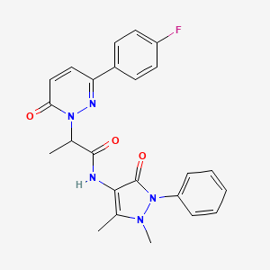 N-(1,5-dimethyl-3-oxo-2-phenyl-2,3-dihydro-1H-pyrazol-4-yl)-2-(3-(4-fluorophenyl)-6-oxopyridazin-1(6H)-yl)propanamide