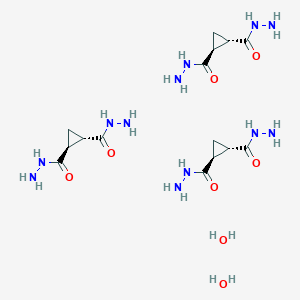 molecular formula C15H34N12O8 B2705693 (1S,2S)-Cyclopropane-1,2-dicarbohydrazide;dihydrate CAS No. 2722-30-7