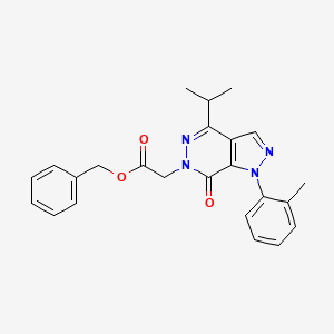 benzyl 2-(4-isopropyl-7-oxo-1-(o-tolyl)-1H-pyrazolo[3,4-d]pyridazin-6(7H)-yl)acetate