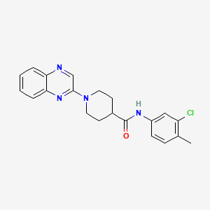 molecular formula C21H21ClN4O B2705700 N-(3-氯-4-甲基苯基)-1-(喹喔啉-2-基)哌啶-4-甲酰胺 CAS No. 941950-27-2