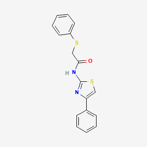 molecular formula C17H14N2OS2 B2705704 N-(4-苯基-1,3-噻唑-2-基)-2-(苯基硫代)乙酰胺 CAS No. 338957-82-7