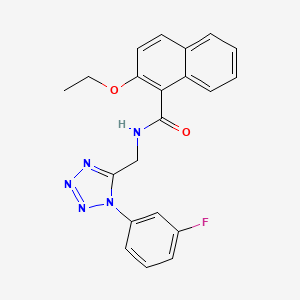 2-ethoxy-N-((1-(3-fluorophenyl)-1H-tetrazol-5-yl)methyl)-1-naphthamide