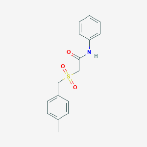 molecular formula C16H17NO3S B270571 2-[(4-methylbenzyl)sulfonyl]-N-phenylacetamide 