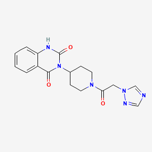 3-(1-(2-(1H-1,2,4-triazol-1-yl)acetyl)piperidin-4-yl)quinazoline-2,4(1H,3H)-dione