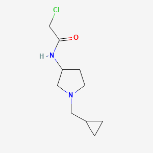 molecular formula C10H17ClN2O B2705711 2-Chloro-N-[1-(cyclopropylmethyl)pyrrolidin-3-yl]acetamide CAS No. 2411296-42-7