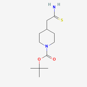 molecular formula C12H22N2O2S B2705719 Tert-butyl 4-(carbamothioylmethyl)piperidine-1-carboxylate CAS No. 1491969-77-7