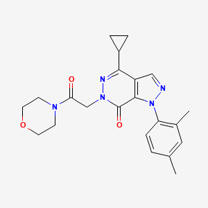 molecular formula C22H25N5O3 B2705725 4-环丙基-1-(2,4-二甲基苯基)-6-(2-吗啉-2-氧代乙基)-1H-吡唑并[3,4-d]吡啶-7(6H)-酮 CAS No. 1105239-37-9