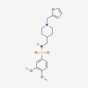 N-((1-(furan-2-ylmethyl)piperidin-4-yl)methyl)-3,4-dimethoxybenzenesulfonamide