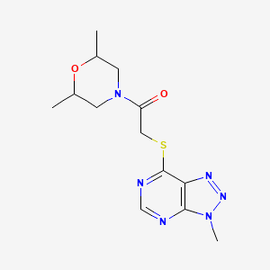 1-(2,6-dimethylmorpholino)-2-((3-methyl-3H-[1,2,3]triazolo[4,5-d]pyrimidin-7-yl)thio)ethanone