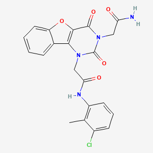 2-(3-(2-amino-2-oxoethyl)-2,4-dioxo-3,4-dihydrobenzofuro[3,2-d]pyrimidin-1(2H)-yl)-N-(3-chloro-2-methylphenyl)acetamide