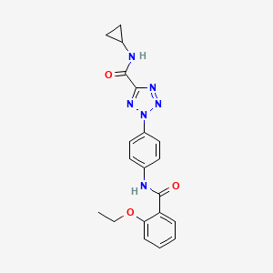 molecular formula C20H20N6O3 B2705738 N-cyclopropyl-2-(4-(2-ethoxybenzamido)phenyl)-2H-tetrazole-5-carboxamide CAS No. 1396748-92-7