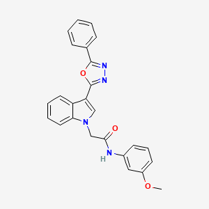 molecular formula C25H20N4O3 B2705741 N-(3-甲氧基苯基)-2-(3-(5-苯基-1,3,4-噁二唑-2-基)-1H-吲哚-1-基)乙酰胺 CAS No. 1021074-49-6