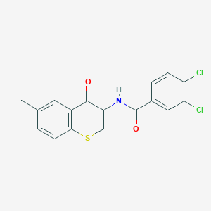 3,4-dichloro-N-(6-methyl-4-oxo-3,4-dihydro-2H-thiochromen-3-yl)benzenecarboxamide