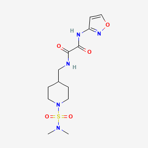 molecular formula C13H21N5O5S B2705743 N'-{[1-(dimethylsulfamoyl)piperidin-4-yl]methyl}-N-(1,2-oxazol-3-yl)ethanediamide CAS No. 2097858-94-9